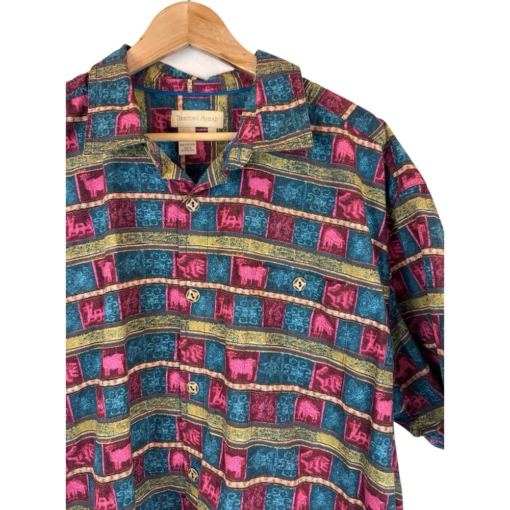 The Territory Ahead All Over Print Abstract Aztec Southwest Art Mens XXL Vintage